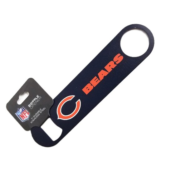 Chicago Bears Stainless Steel Bar Bottle Opener NFL Licensed Dual Sided - Picture 1 of 2